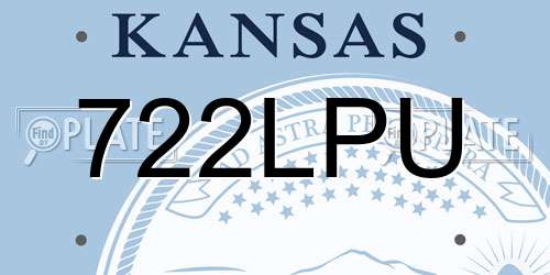 722LPU Kansas License Plate