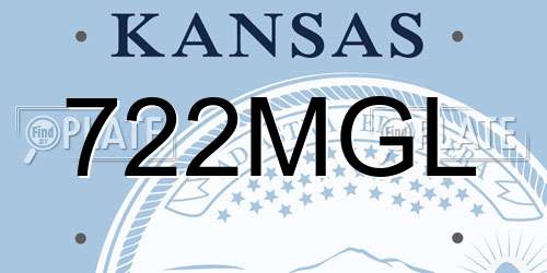 722MGL Kansas License Plate