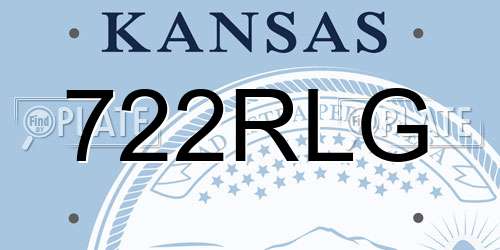 722RLG Kansas License Plate