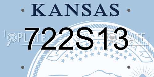 722S13 Kansas License Plate