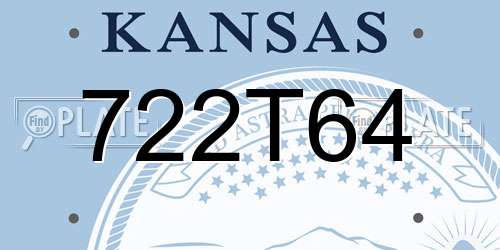 722T64 Kansas License Plate