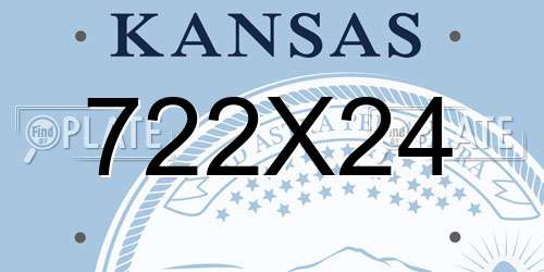 722X24 Kansas License Plate