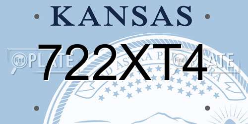 722XT4 Kansas License Plate