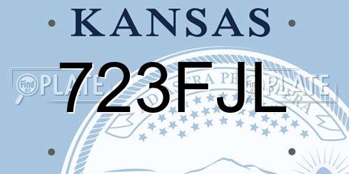 723FJL Kansas License Plate