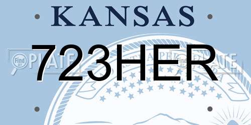 723HER Kansas License Plate