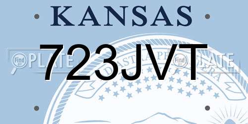 723JVT Kansas License Plate