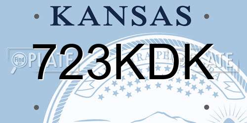 723KDK Kansas License Plate