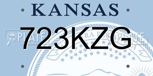 723KZG Kansas License Plate