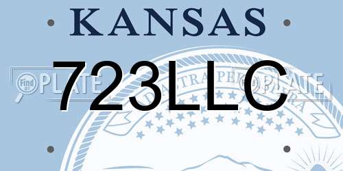 723LLC Kansas License Plate