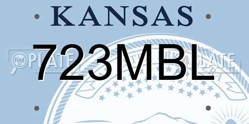 723MBL Kansas License Plate