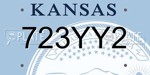 723YY2 Kansas License Plate