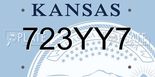 723YY7 Kansas License Plate