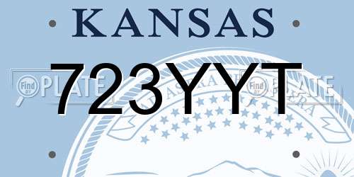 723YYT Kansas License Plate