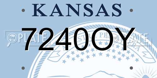 7240OY Kansas License Plate