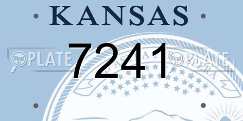 7241 Kansas License Plate