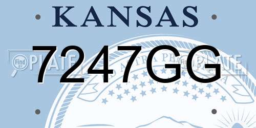 7247GG Kansas License Plate