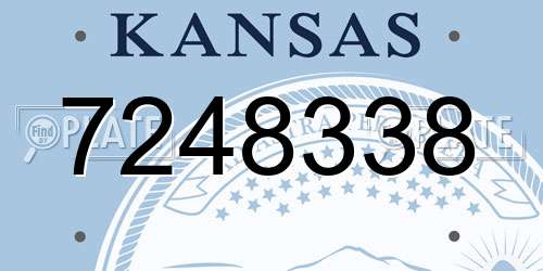 7248338 Kansas License Plate