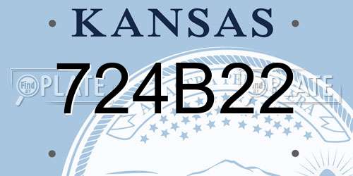 724B22 Kansas License Plate