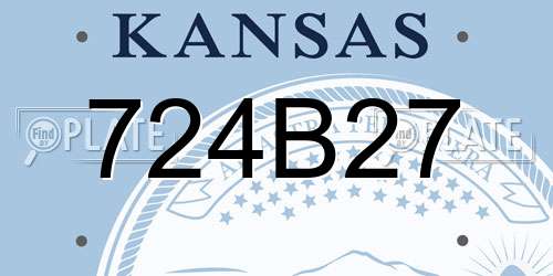724B27 Kansas License Plate
