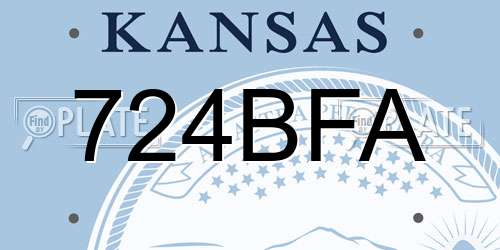 724BFA Kansas License Plate