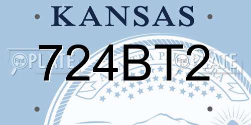 724BT2 Kansas License Plate