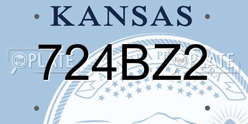 724BZ2 Kansas License Plate