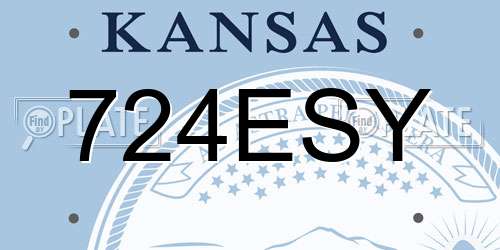724ESY Kansas License Plate