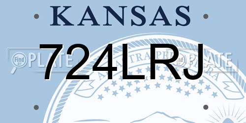 724LRJ Kansas License Plate