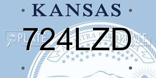 724LZD Kansas License Plate