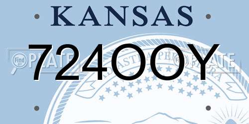 724OOY Kansas License Plate