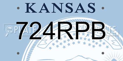 724RPB Kansas License Plate