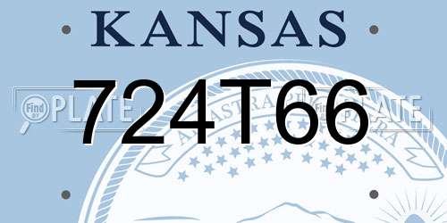 724T66 Kansas License Plate