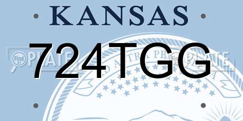 724TGG Kansas License Plate