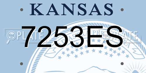 7253ES Kansas License Plate