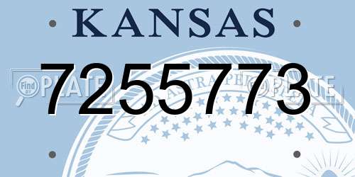 7255773 Kansas License Plate
