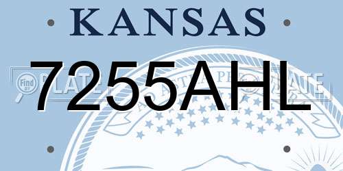 7255AHL Kansas License Plate
