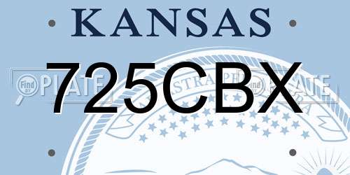 725CBX Kansas License Plate