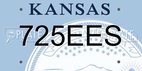 725EES Kansas License Plate