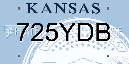 725YDB Kansas License Plate