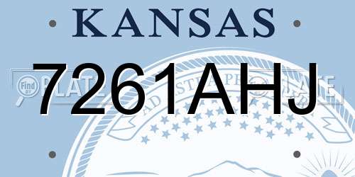 7261AHJ Kansas License Plate
