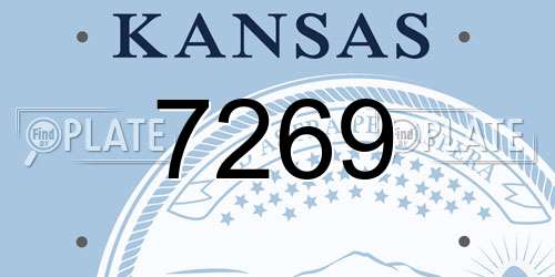 7269 Kansas License Plate