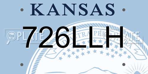 726LLH Kansas License Plate