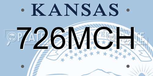 726MCH Kansas License Plate