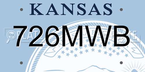 726MWB Kansas License Plate