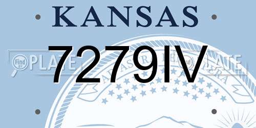 7279IV Kansas License Plate
