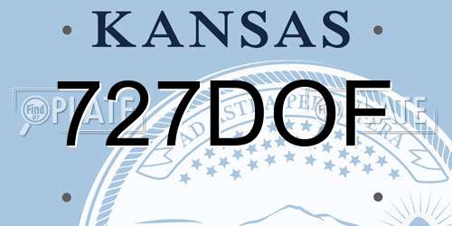 727DOF Kansas License Plate