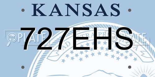 727EHS Kansas License Plate