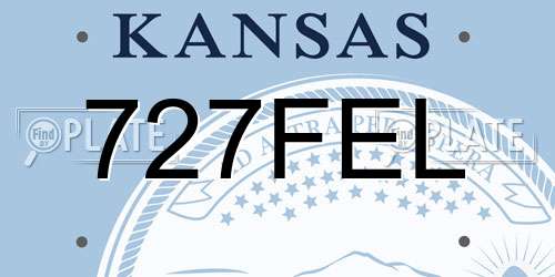 727FEL Kansas License Plate