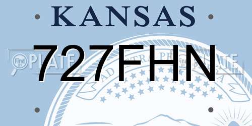 727FHN Kansas License Plate