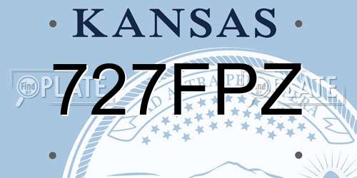 727FPZ Kansas License Plate